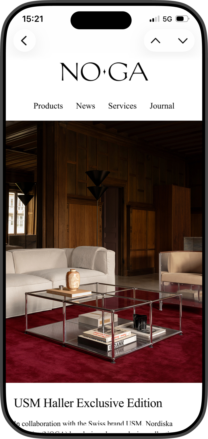 Editorial brand story inside the newsletter